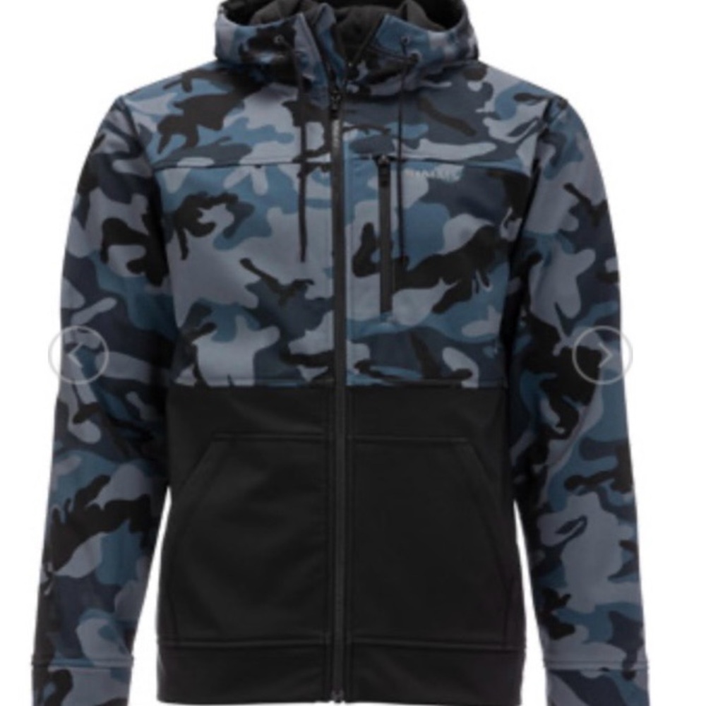 NWT Men’s Simms Rogue Fleece Hoody - Woodland Camo Storm Fishing Boating DWR